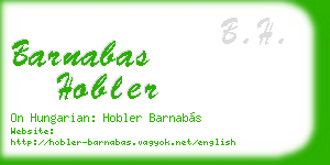 barnabas hobler business card